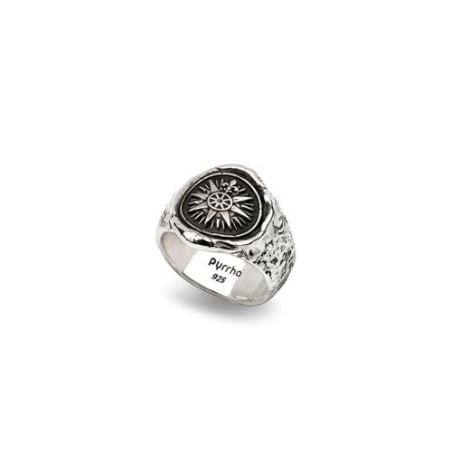 北京仓｜Pyrrha-Direction Narrow Formed Band-罗盘玫瑰 心愿达成 宽版 印章 戒指 [加拿大设计师〕 商品图0