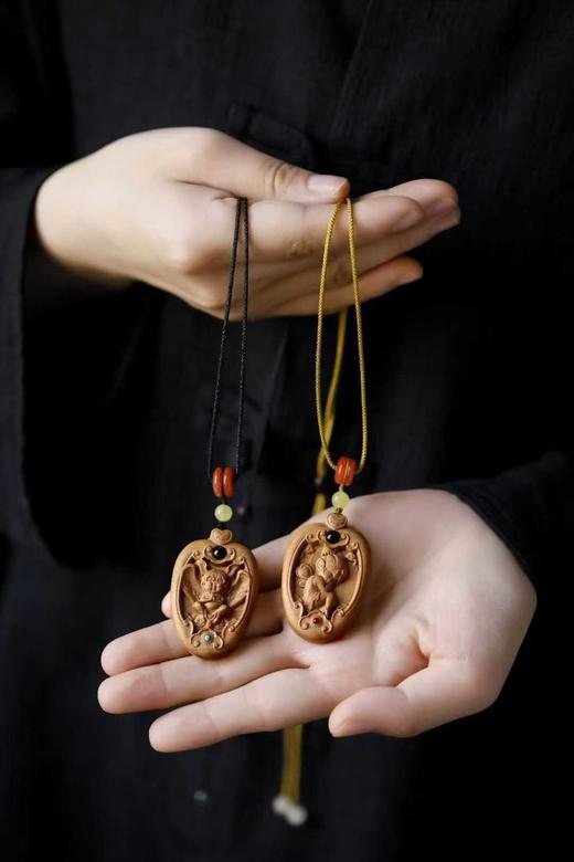 老山檀香【心心相印】情侣款 吊坠 商品图5