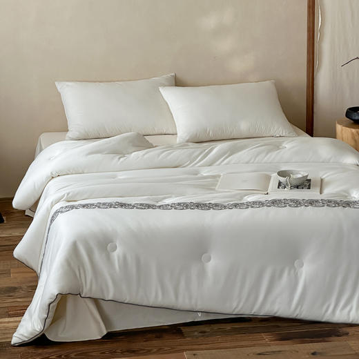 【换季出清】自然醒棉线绣花羊毛复合被TD 商品图1