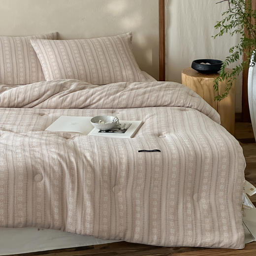 【换季出清】自然醒色织提花棉柔被TD 商品图0