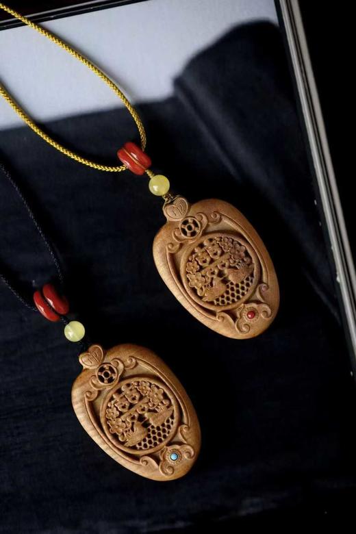 老山檀香【心心相印】情侣款 吊坠 商品图3