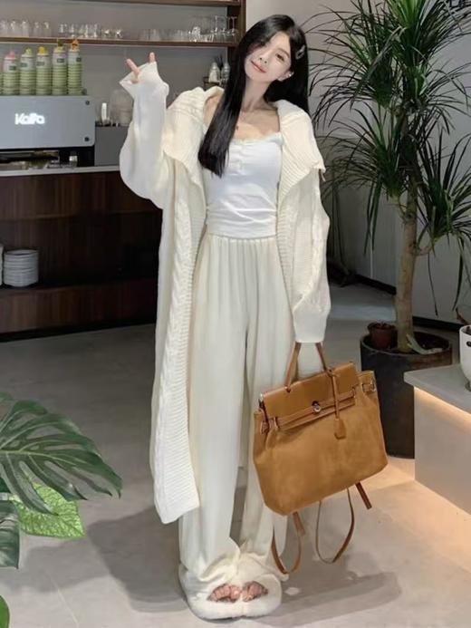 【孤品捡漏】微脏等 G10白色中长针织开衫-喜出 商品图0