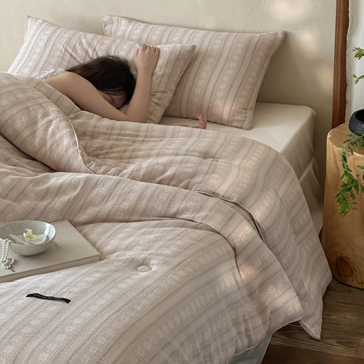 【换季出清】自然醒色织提花棉柔被TD 商品图4