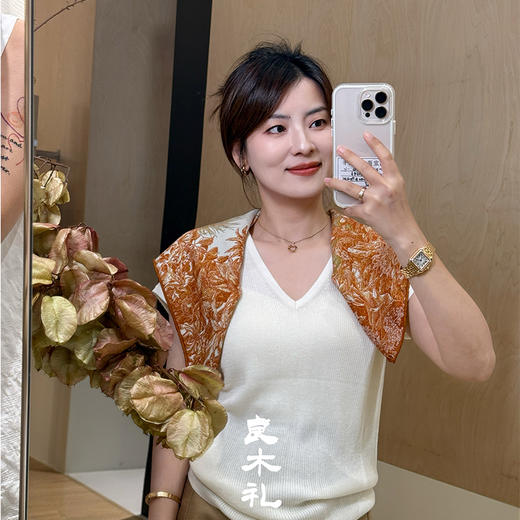 良木礼超细羊毛V领毛衣（Q258282F） 商品图4