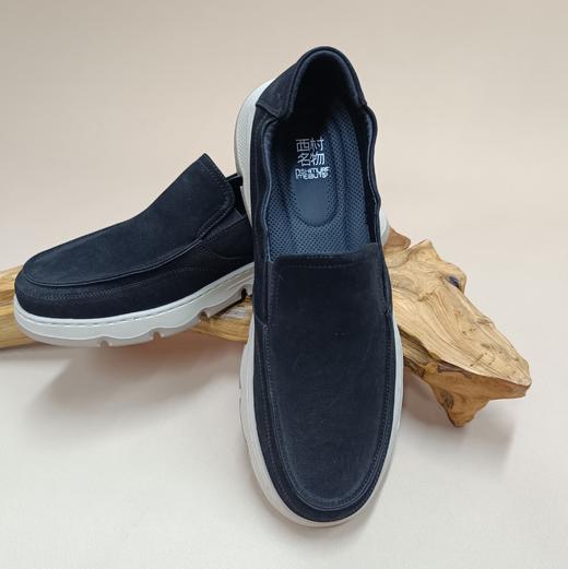 【七夕礼】西村名物2025年秋季新款软底软面男士休闲鞋国潮圆头男鞋X15CW31191 商品图1