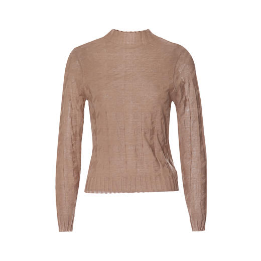 EITIE爱特爱半高领薄款舒适柔软修身显瘦打底针织衫C2501804 商品图5