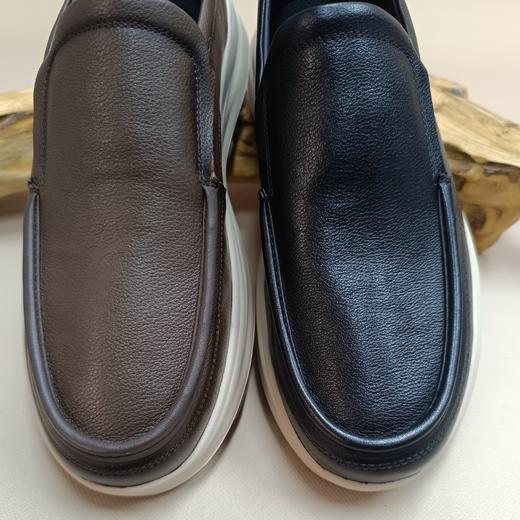 【七夕礼】西村名物2025年秋季新款英伦风极简纯色男皮鞋商务鞋百搭舒适深口男鞋X15CW31231 商品图6