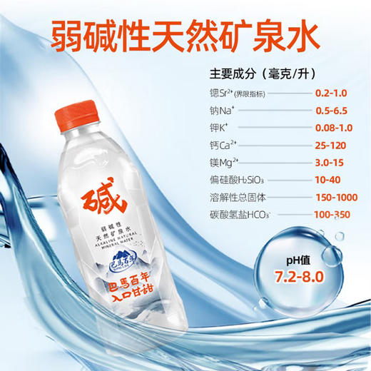 巴马百年弱碱性天然矿泉水318ml*12瓶 商品图1