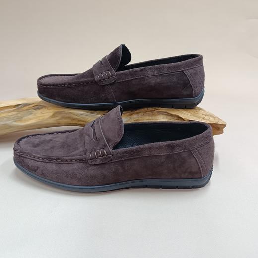 【七夕礼】西村名物2025年秋季新款复古轻便男士休闲鞋圆头豆豆男鞋X15CW31061 商品图3