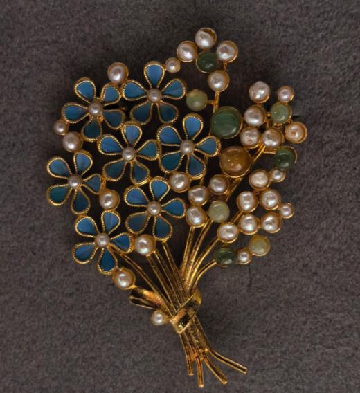 花丝镶嵌(繁花胸针） 商品图0