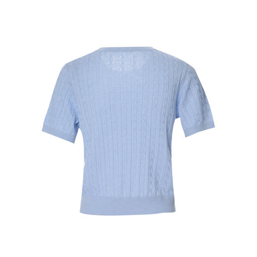 EITIE爱特爱气质通勤简约圆领修身显瘦针织衫秋新款8301001 商品图7