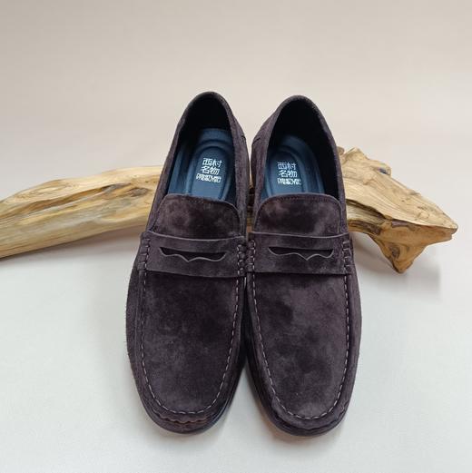 【七夕礼】西村名物2025年秋季新款复古轻便男士休闲鞋圆头豆豆男鞋X15CW31061 商品图0