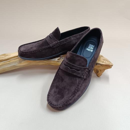 【七夕礼】西村名物2025年秋季新款复古轻便男士休闲鞋圆头豆豆男鞋X15CW31061 商品图1