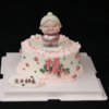 粉色系贺寿款蛋糕KC481 商品缩略图0