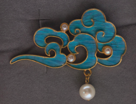 花丝镶嵌(珍珠珠胸针）