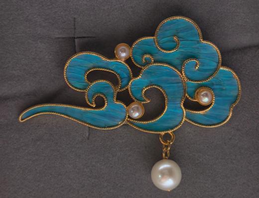 花丝镶嵌(珍珠珠胸针） 商品图0