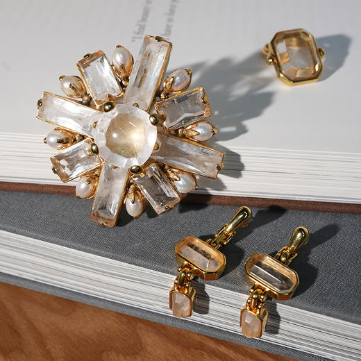 北京仓｜Goossens Paris-Baguette-天然水晶 巴洛克珍珠 胸针 吊坠（两种戴法）［法国设计师］ 商品图1