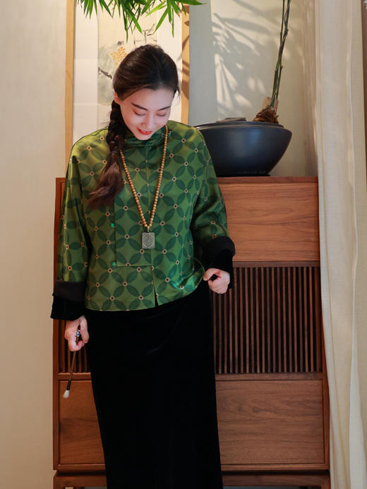 【抖音专属】响山行·中式斜襟小衫（24710817-响山行） 商品图4