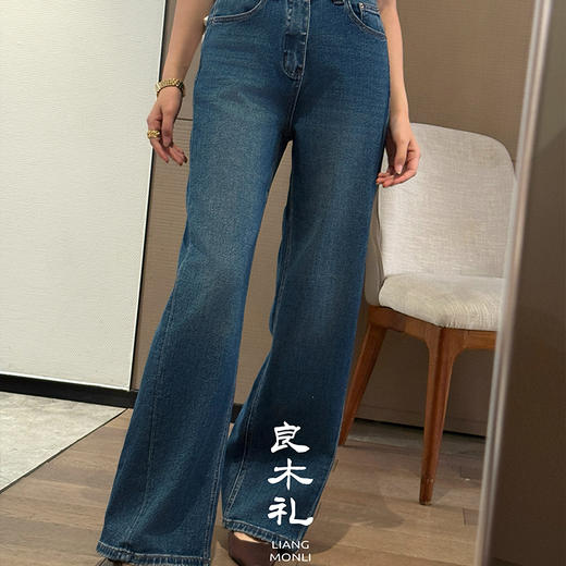 【特价不退不换】【预售7天】良木礼阔腿牛仔裤（Q258348） 商品图1