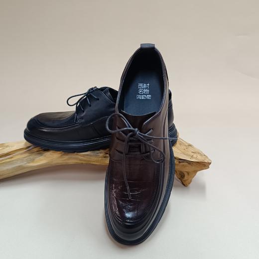 【七夕礼】西村名物2025年秋季新款商务正装男士压花潮鞋男鞋X15CV31271 商品图2