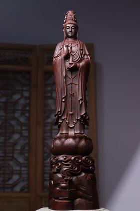 南海观音°小叶紫檀重器摆件