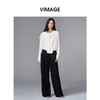 VIMAGE纬漫纪简约百搭设计感气质假两件披肩长袖秋季新款小上衣V2413109 商品缩略图1