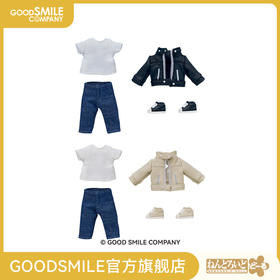 【GSC补款】粘土娃 服装套组 骑行夹克（黑/象牙白）