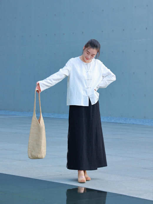 【抖音专属】久念·新中式上衣（25810041-缟羽） 商品图1