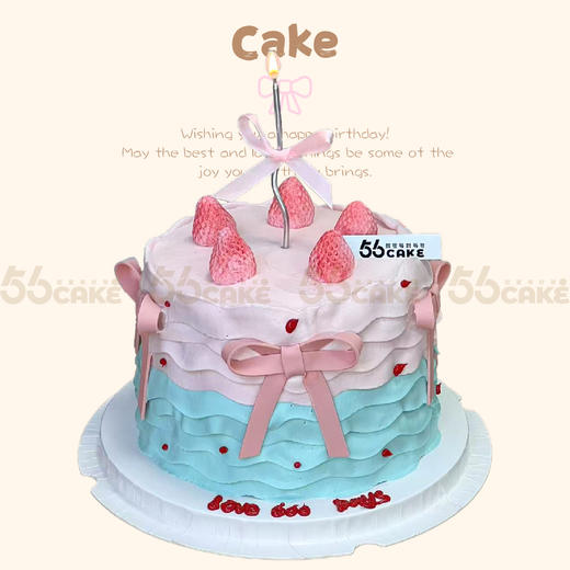 巧克力草莓蛋糕（送银色弯曲蜡烛） 商品图0