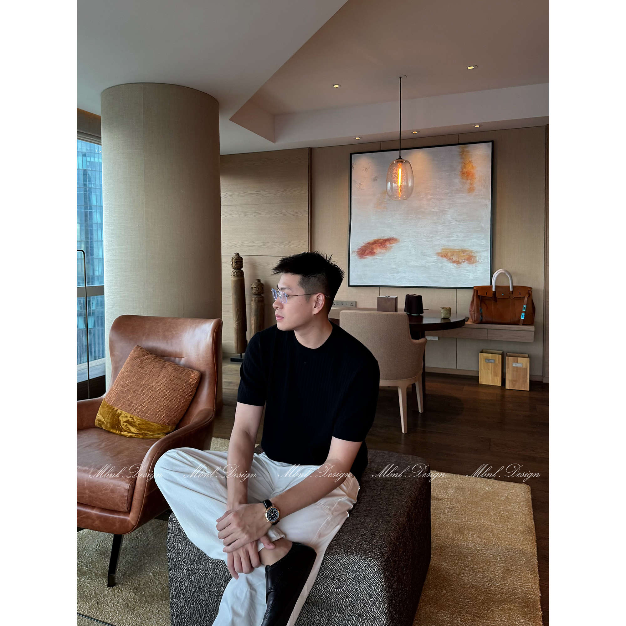 「bc羊绒」秦磊男装羊绒羊毛混纺经典坑条毛衫LL-WSY1116 N8商品图1