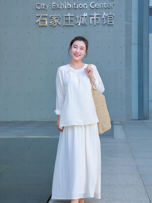 【抖音专属】弥光·新中式上衣（25807043-凝脂） 商品图2