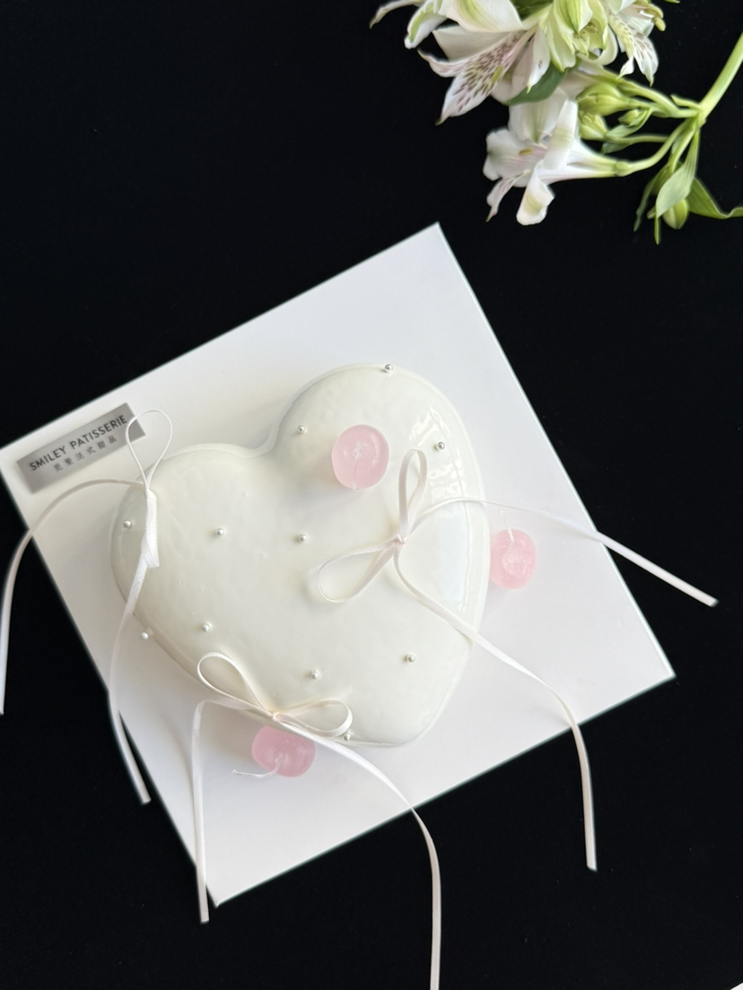 法式慕斯蛋糕 | 树莓巧克力 - 爱心樱桃