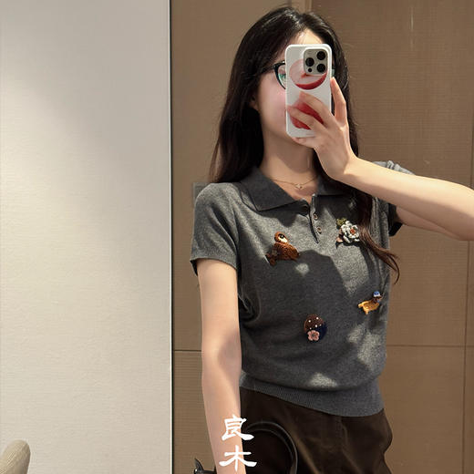 【预售7天】良木礼翻领羊毛小衫（258437改258498） 商品图3