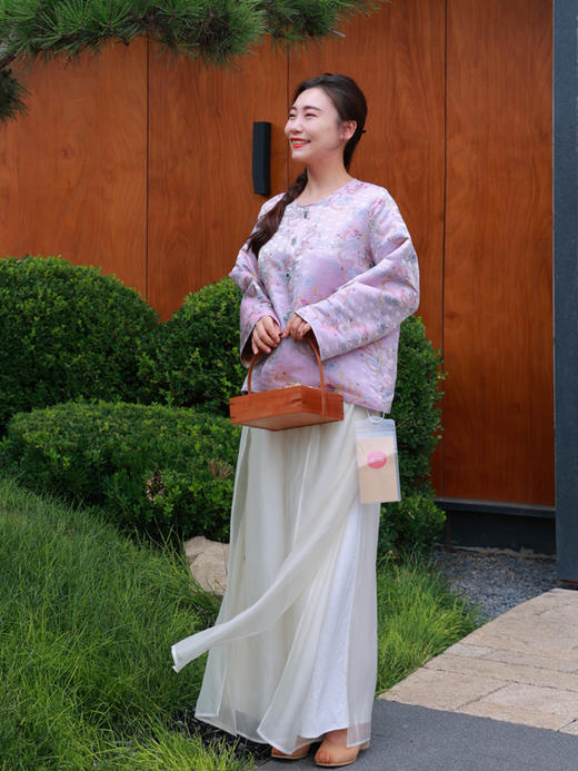 【抖音专属】新中式衬衫（24710687-雌霓） 商品图1