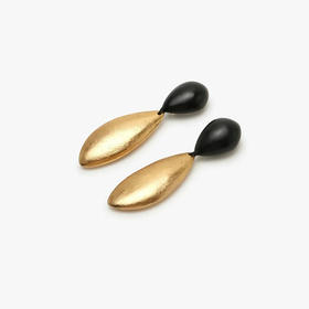 订购8周到｜MONIES-Dolbo-乌木 金箔 耳夹［丹麦设计师］