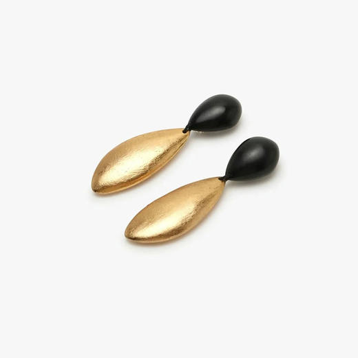 订购8周到｜MONIES-Dolbo-乌木 金箔 耳夹［丹麦设计师］ 商品图0