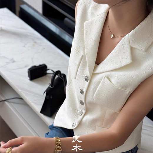 【预售7天】良木礼无袖V领马甲（Q258155） 商品图3