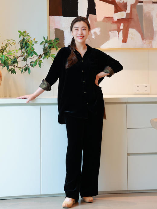 【2026东衣作】新中式衬衣+直筒裤（25810107+25809106-来财） 商品图3