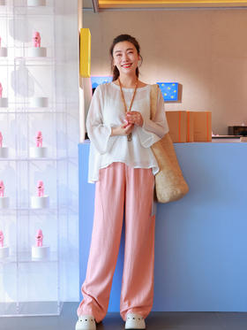 【抖音专属】久念·直筒裤（25809008b-朱颜酡）