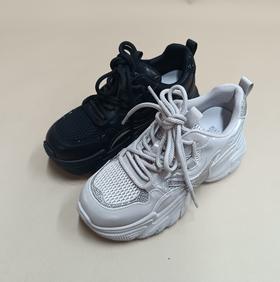 【潮流爆款】西村名物2025年秋季新款厚底轻便时尚带水钻休闲百搭透气老爹鞋运动鞋X25CM31811