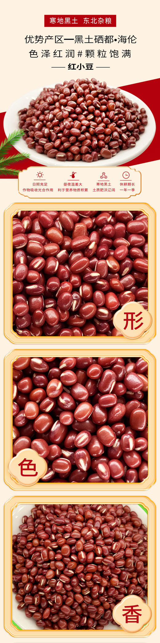 海伦半亩田红小豆2kg 商品图2