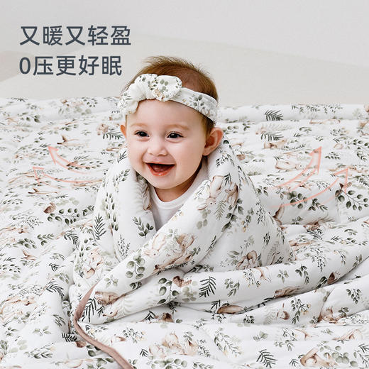【2025秋冬新品】ibaby×outlast太空科技恒温秋冬羊毛夹棉抑菌绗缝睡被宝宝秋冬安睡被 商品图3