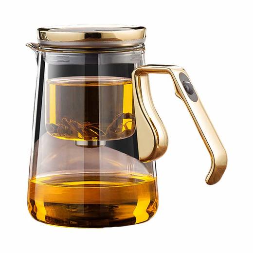 B-磁吸泡茶壶（锌合金款 金色）高端飘逸壶玻璃内胆大容量家用 商品图0