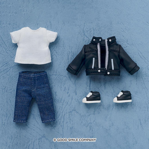 【GSC补款】粘土娃 服装套组 骑行夹克（黑/象牙白） 商品图1