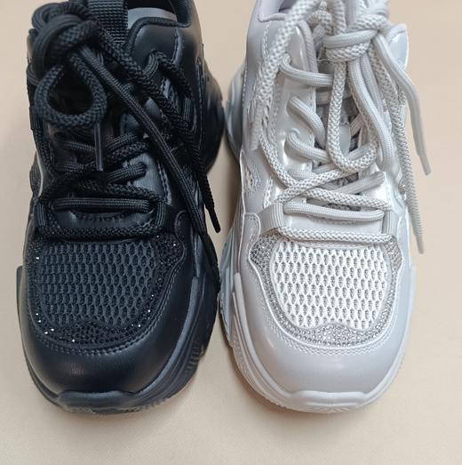 【潮流爆款】西村名物2025年秋季新款厚底轻便时尚带水钻休闲百搭透气老爹鞋运动鞋X25CM31811 商品图6