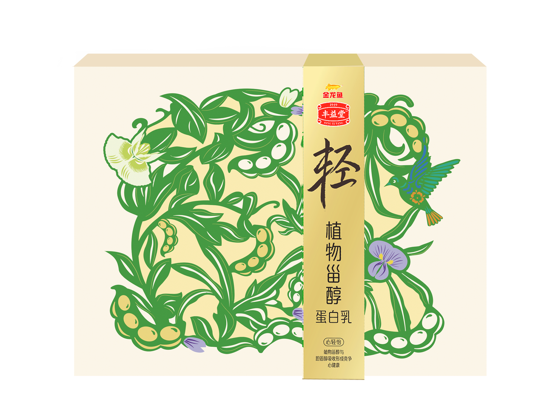 金龙鱼丰益堂心轻怡植物甾醇蛋白乳250mLx12瓶(礼盒装)