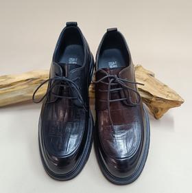 【七夕礼】西村名物2025年秋季新款商务正装男士压花潮鞋男鞋X15CV31271