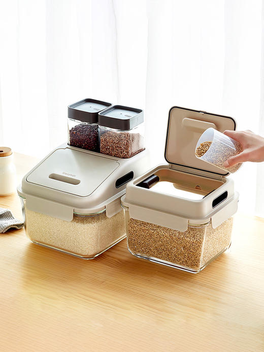 GLasslock韩国进口米桶钢化玻璃米箱家用防虫防潮密封米缸 商品图0