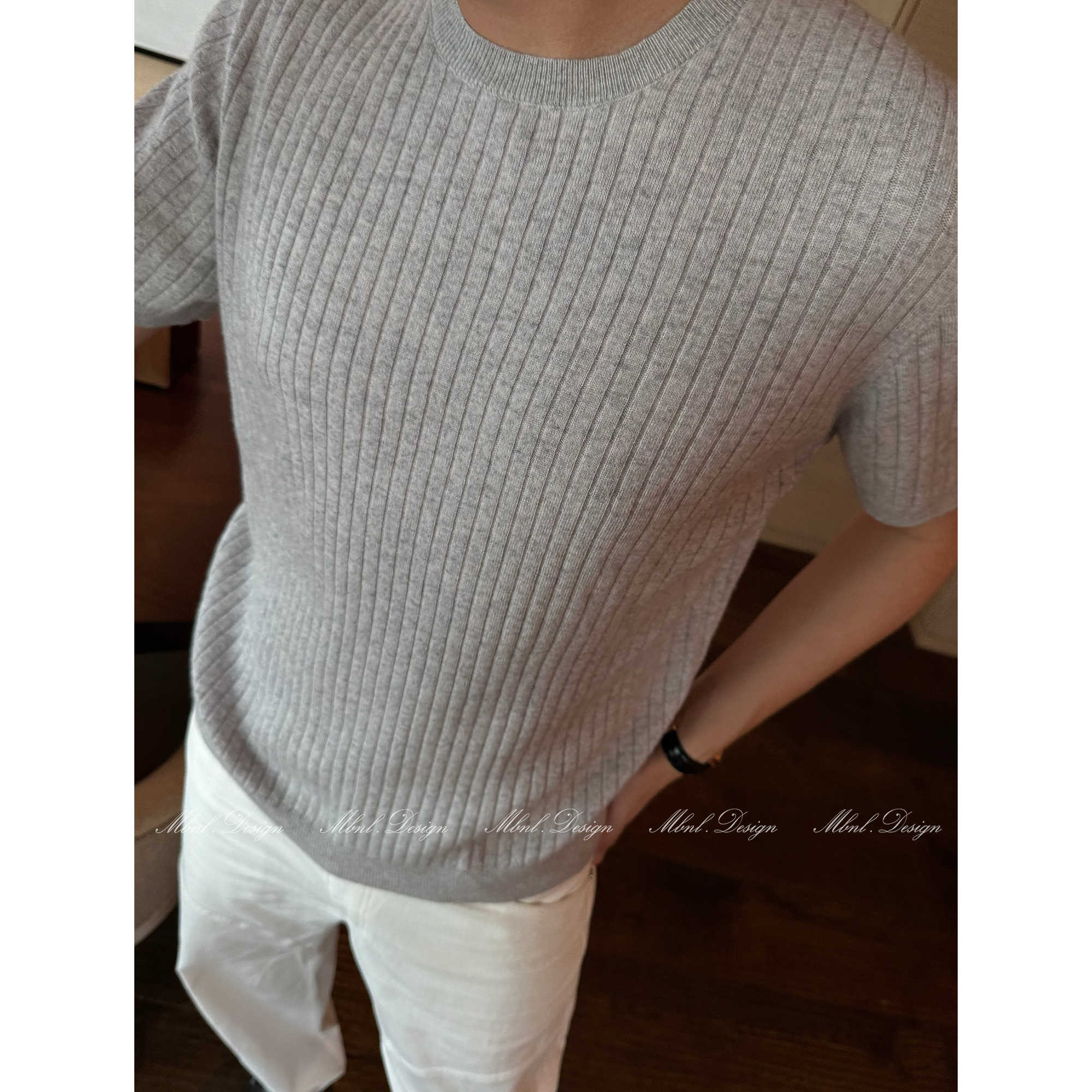 「bc羊绒」秦磊男装羊绒羊毛混纺经典坑条毛衫LL-WSY1116 N8商品图2