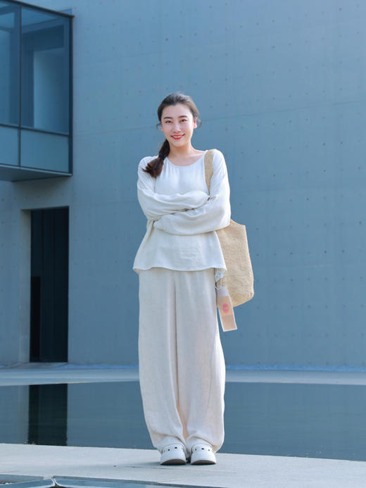 【抖音专属】新中式上衣（25708210-玉色） 商品图0